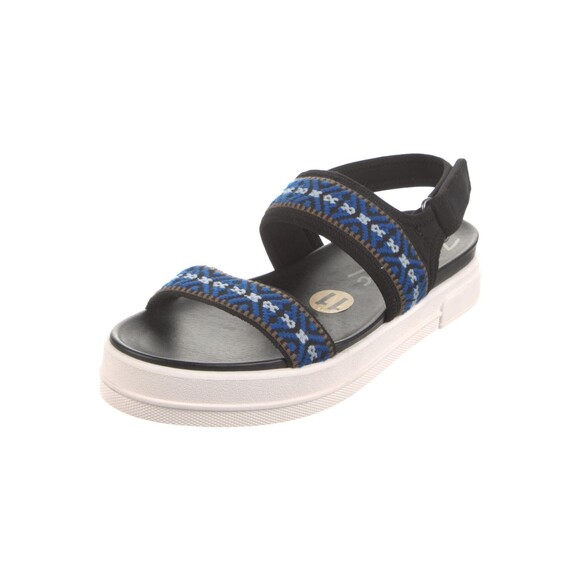 Women's 11 Zodiac JADA Ankle Strap Sandals Black Blue TRIBAL 1" Platform New - Picture 2 of 5